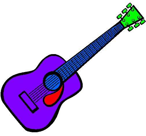 Coloring page Spanish guitar II painted bylawehhtoo