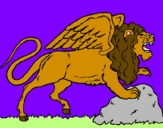 Coloring page Winged lion painted byWOLF WARRIOR