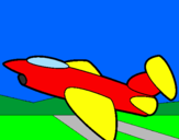 Coloring page Army plane painted byjack