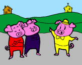 Coloring page Three little pigs 5 painted bySZFFFDNEZDKI