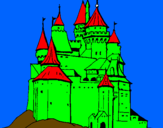 Coloring page Medieval castle painted byalex