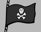 Coloring page Pirate flag painted bygabrielaperez