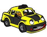 Coloring page Taxi Herbie painted byasdri