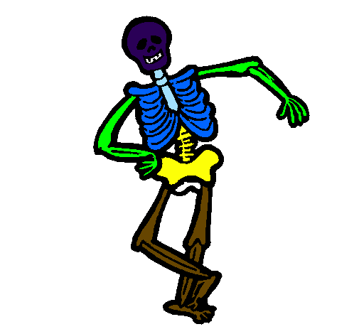 Coloring page Happy skeleton painted byhumberto