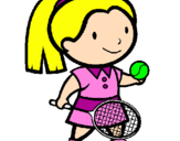 Coloring page Female tennis player painted byAlicia!!!