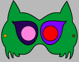 Coloring page Raccoon mask painted bymanuela