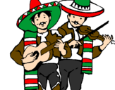 Coloring page Mariachi musicians painted bypaola88