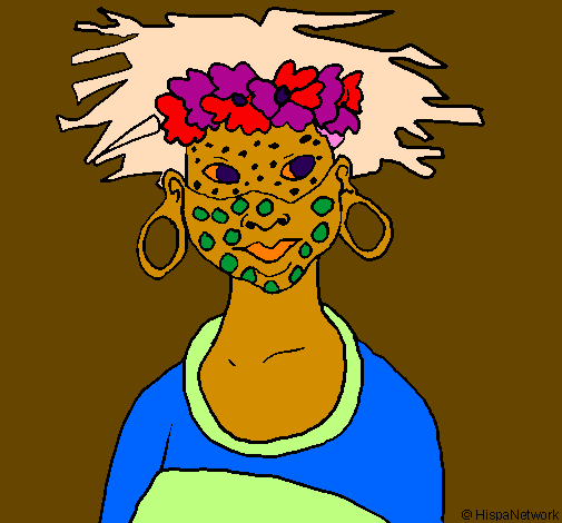 Coloring page Fashionable woman painted bylisa