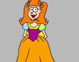 Coloring page Young princess painted byISABEL