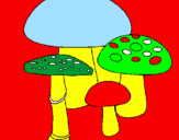 Coloring page Mushrooms painted byvale