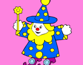 Coloring page Little witch painted bylika lana 