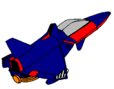 Coloring page Rocket ship painted byBo