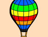 Coloring page Hot-air balloon painted byAlmanda