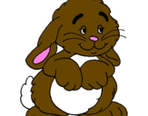 Coloring page Affectionate rabbit painted byRuby