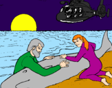 Coloring page Whale rescue painted bymarina & gomez