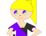 Coloring page Girl II painted by:]
