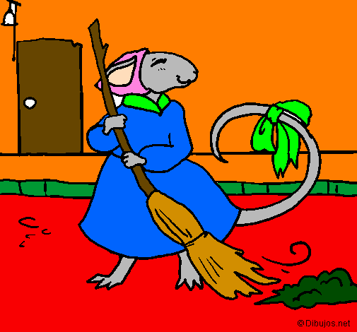 Coloring page The vain little mouse 8 painted bylisa