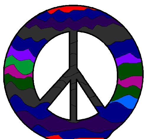 Coloring page Peace symbol painted byaylin