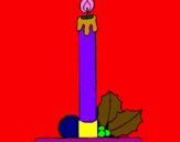 Coloring page Christmas candle painted by.m,,,,,,,,,,,ssdfr4567,,,