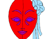 Coloring page Italian mask painted byoce