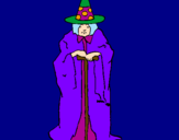 Coloring page Mysterious sorceress painted byselia