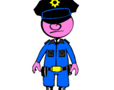 Coloring page Cop painted bypablojb