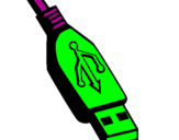 Coloring page USB painted bythales