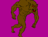 Coloring page Werewolf painted byian