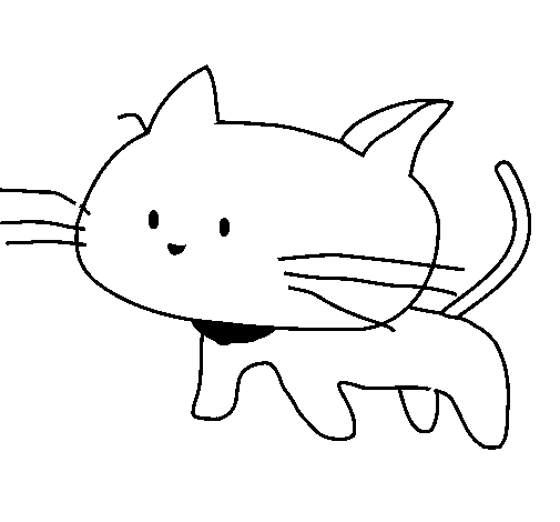 Coloring page Kitten painted byethan
