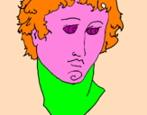 Coloring page Bust of Alexander the Great painted byssddfdrasddrdfcdadeereF