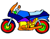 Coloring page Motorbike painted byteddy
