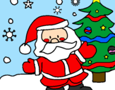 Coloring page Santa Claus painted byi love you