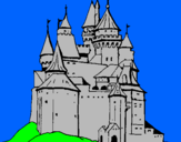 Coloring page Medieval castle painted bylogan