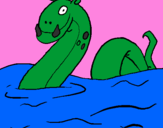 Coloring page Loch Ness monster painted byEVELYN