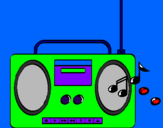 Coloring page Radio cassette 2 painted byaryauna diaz