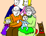 Coloring page Family  painted bymy famely