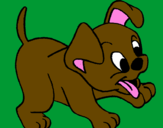 Coloring page Puppy painted byLily