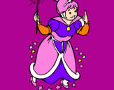 Coloring page Fairy godmother painted byMolly