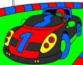 Coloring page Race car painted bypatu