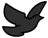 Coloring page Dove of peace painted bybrad