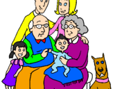 Coloring page Family  painted byruth
