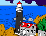 Coloring page Lighthouse painted bymarina