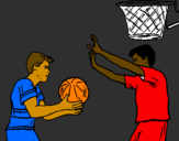 Coloring page Defending player painted byindian