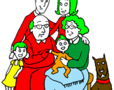Coloring page Family  painted byciro