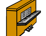 Coloring page Piano painted byjoey