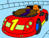 Coloring page Race car painted bypablo del pino