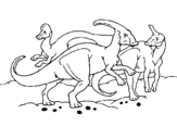 Coloring page Herd of herbivores painted bydunmay