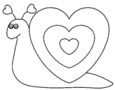 Coloring page Heart snail painted byjmm mn,,,,,,