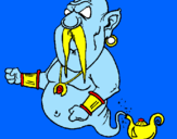 Coloring page Genie painted bytania