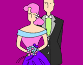 Coloring page The bride and groom II painted byjill1